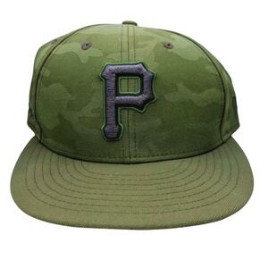 New Era Pittsburgh Pirates 59FIFTY Low Profile Hat 7 1/2 Camo Black Stars MLB